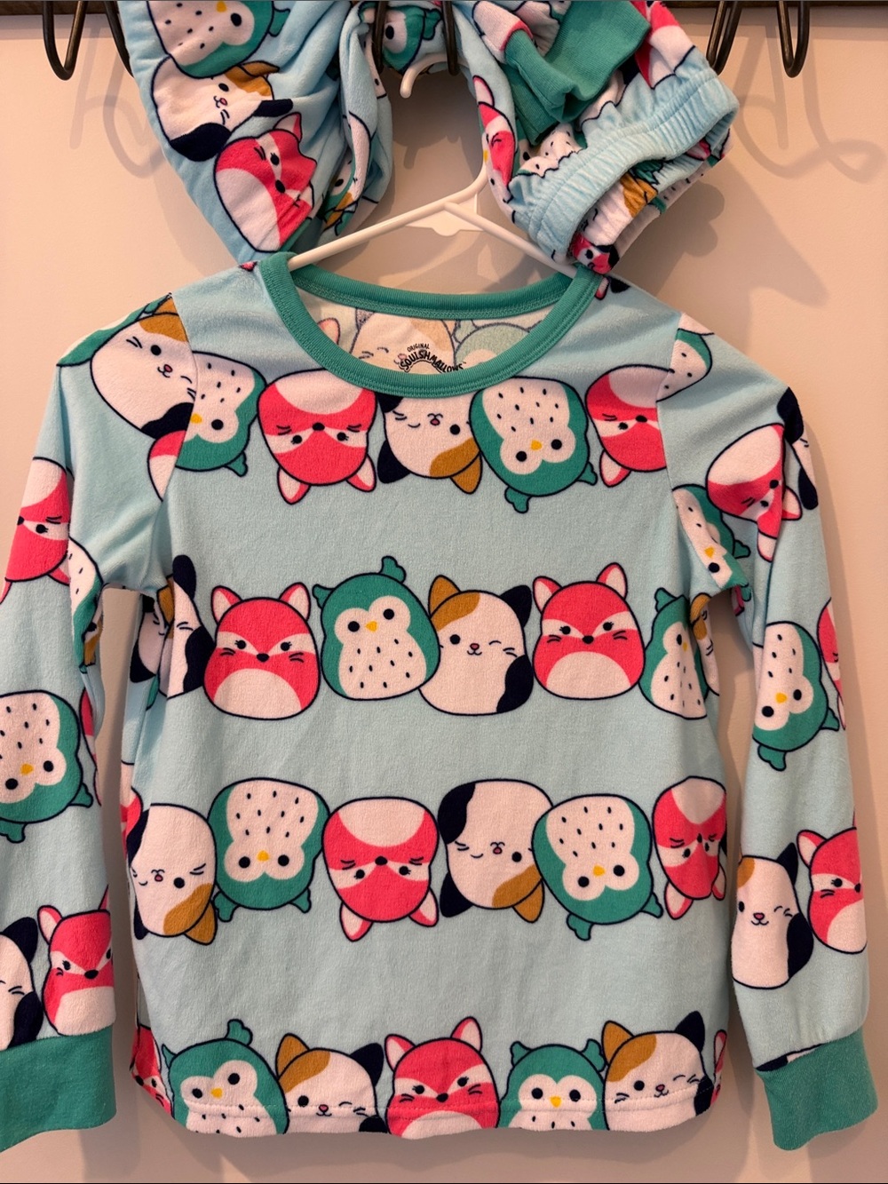 Kids Squishmallows Character Print Soft Pajama Set